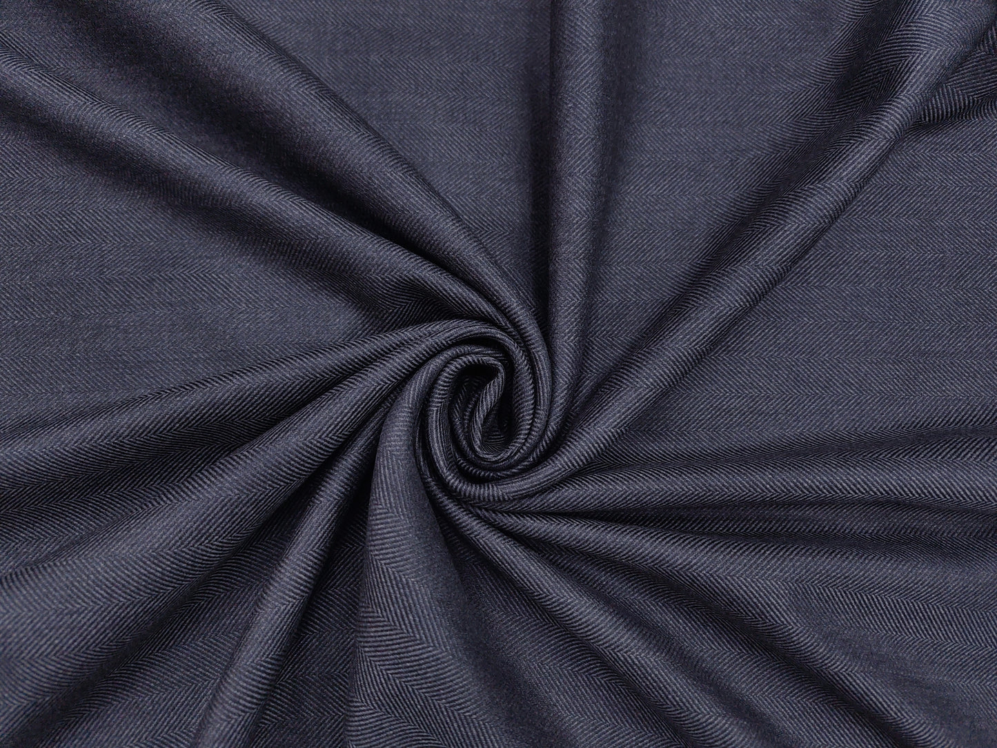 Cavalero Italy Premium Merino Wool Blend Jacketing Fabric Suiting Fabric (Dark Grey, Herringbone)