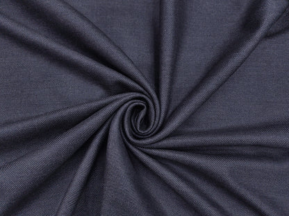 Cavalero Italy Premium Merino Wool Blend Jacketing Fabric Suiting Fabric (Dark Grey, Herringbone)