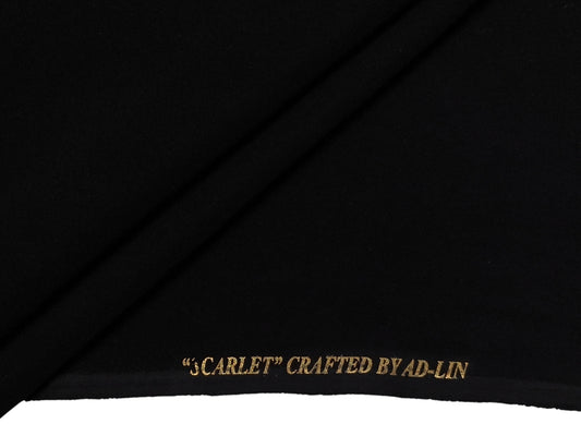 AD-LIN Imported Lachka Premium Suiting Fabric (Jet Black, Plain)