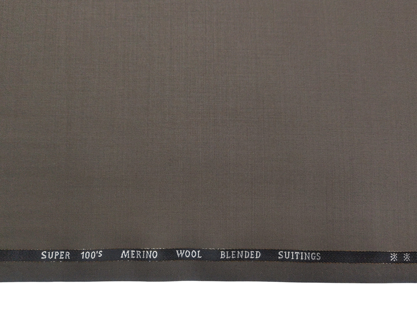 Canetti Italy Super 100s Merino Wool Blend Suiting Fabric (Olive Brown Plain)