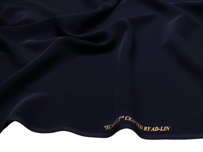 AD-LIN Imported Lachka Premium Suiting Fabric (Navy Blue, Plain)