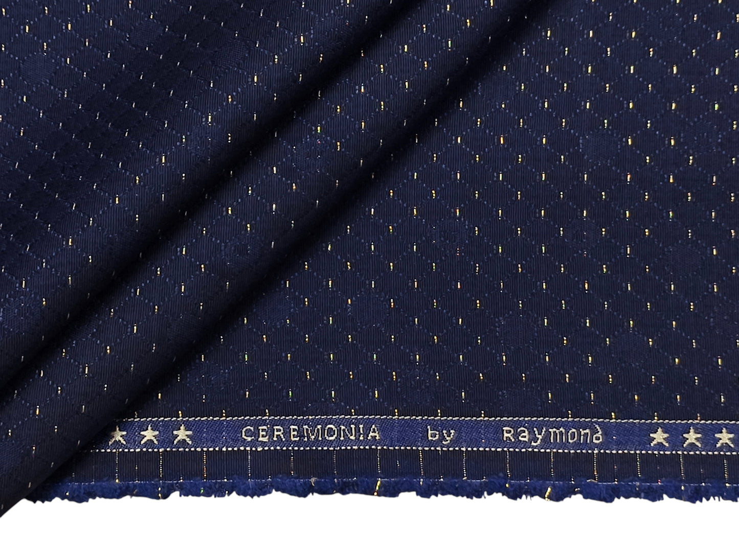 Raymond Ceremonia Designer Premium Suiting Fabric (Navy Blue, Designer)