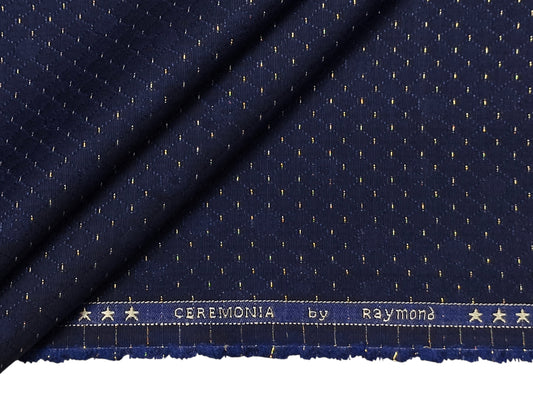Raymond Ceremonia Designer Premium Suiting Fabric (Navy Blue, Designer)
