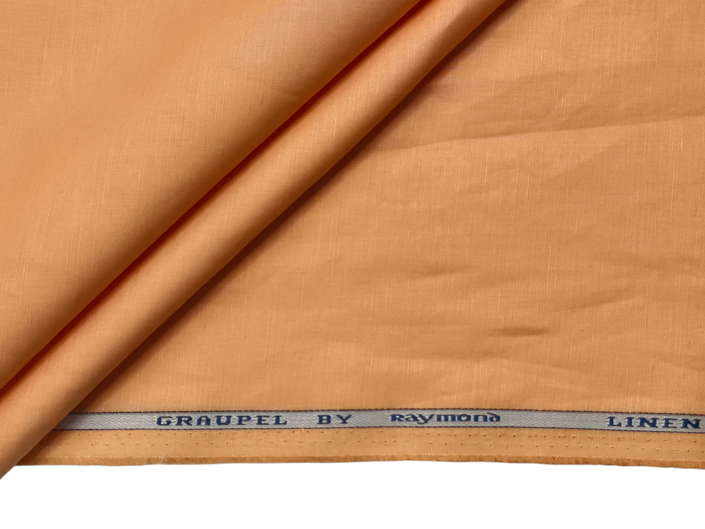 Raymond Cotton Linen Blended Shirting Fabric (Orange , Plain)