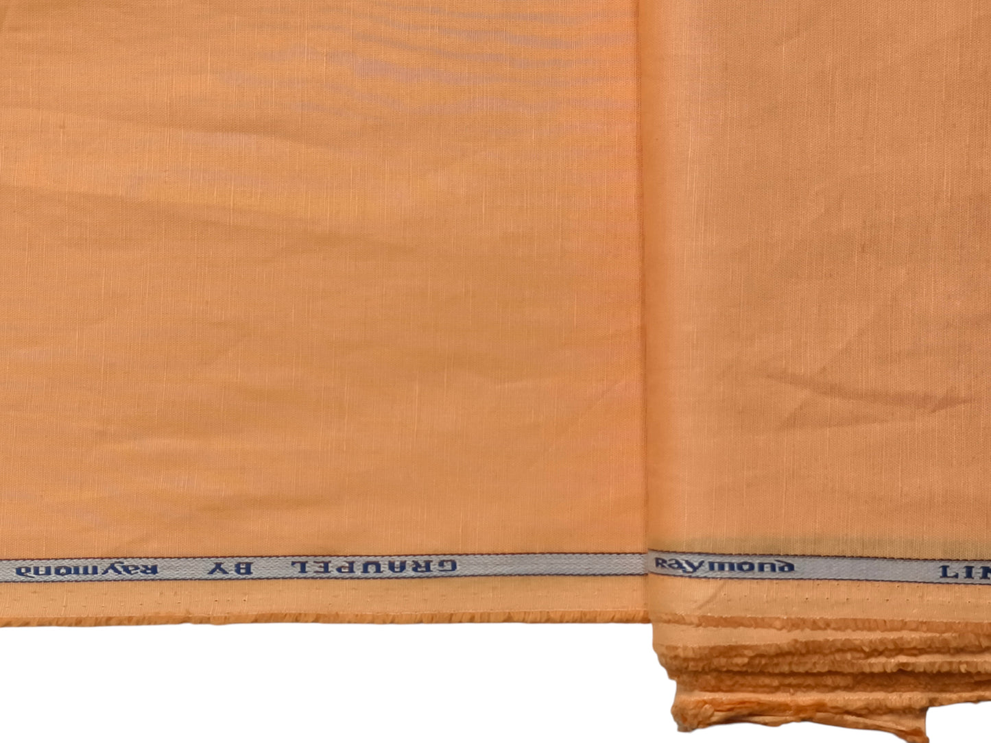 Raymond Cotton Linen Blended Shirting Fabric (Orange , Plain)