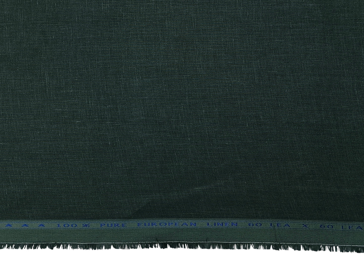 100% Pure European Linen 60 LEA Shirting Fabric (Bottle Green, Plain)