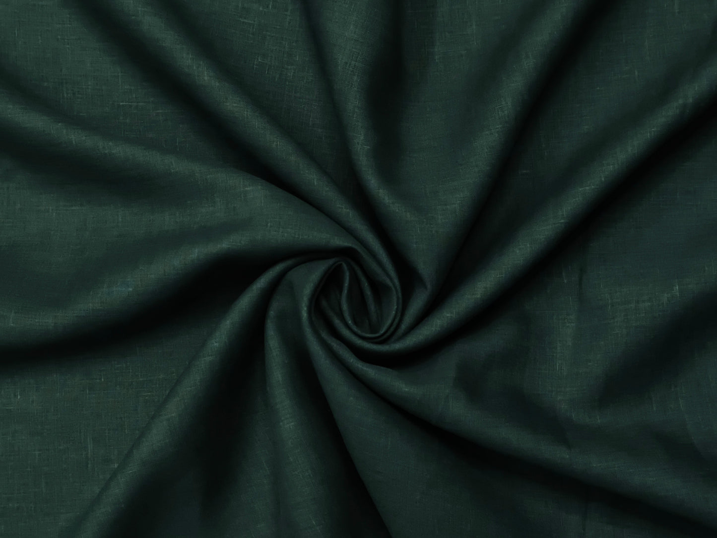 100% Pure European Linen 60 LEA Shirting Fabric (Bottle Green, Plain)