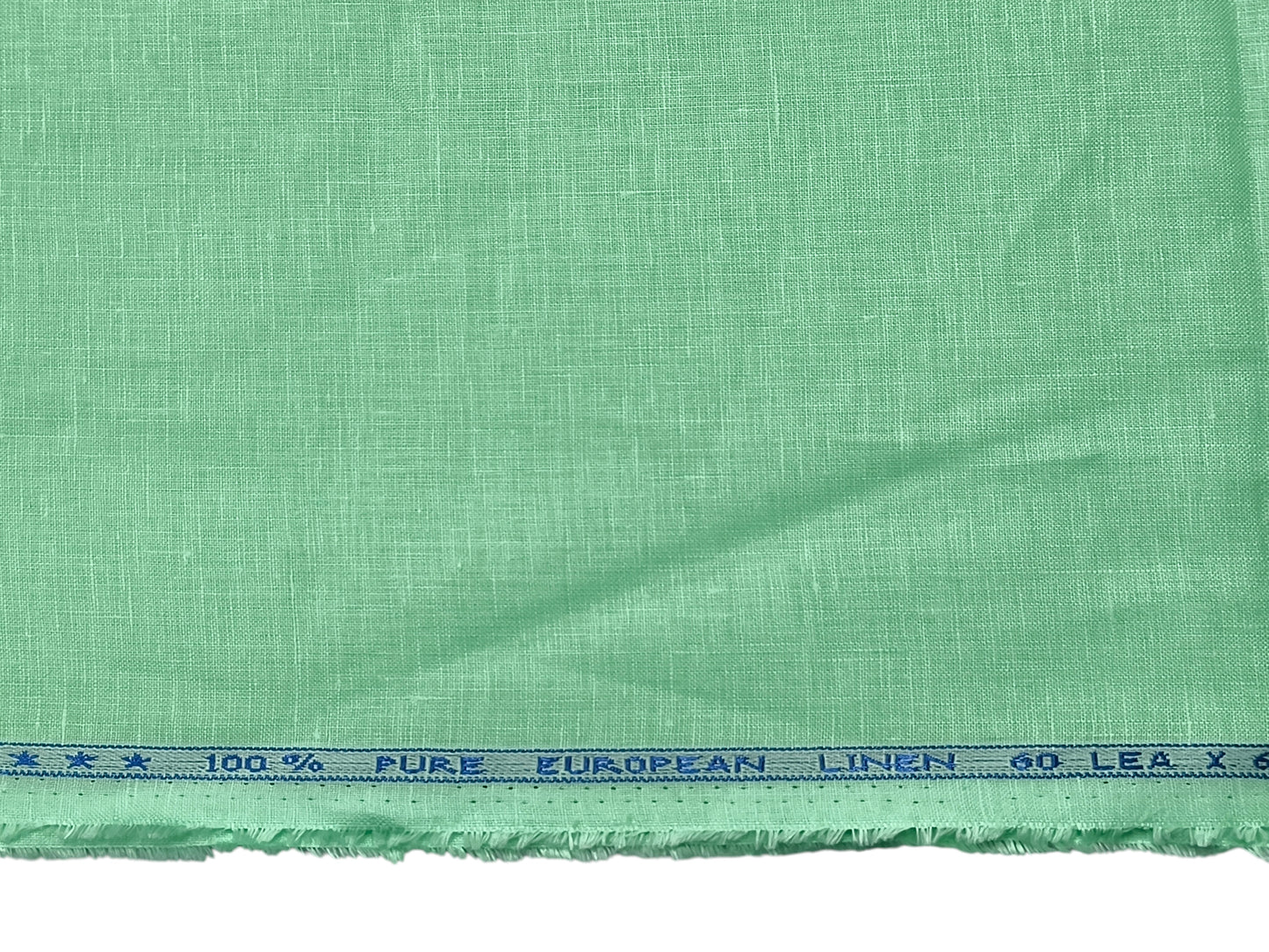 100% Pure European Linen 60 LEA Shirting Fabric (Mint Green, Plain)