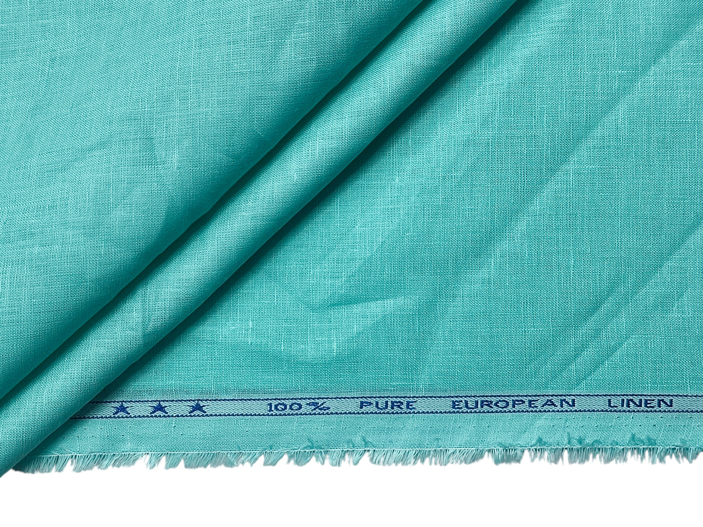 100% Pure European Linen 60 LEA Shirting Fabric (Ice Blue, Plain)