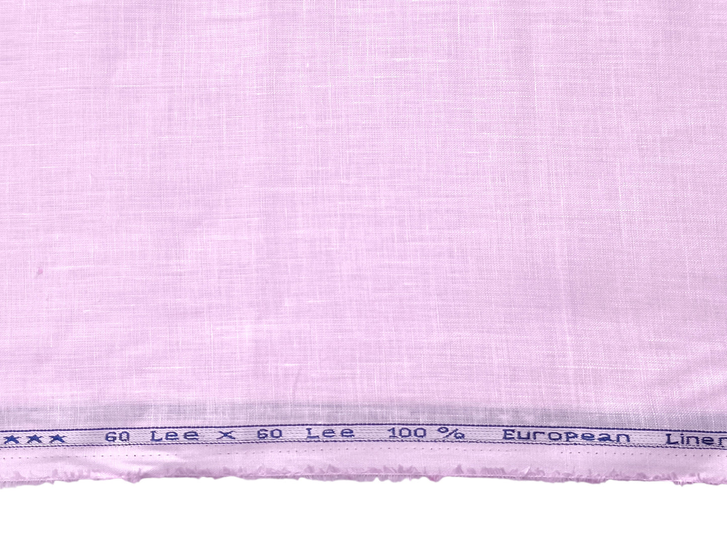 100% Pure European Linen 60 LEA Shirting Fabric (Light Pink, Plain)