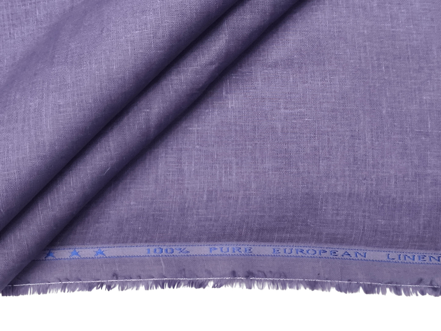 100% Pure European Linen 60 LEA Shirting Fabric (Light Violet, Plain)