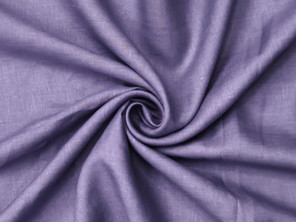 100% Pure European Linen 60 LEA Shirting Fabric (Light Violet, Plain)