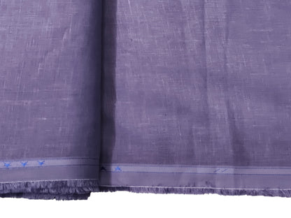100% Pure European Linen 60 LEA Shirting Fabric (Light Violet, Plain)
