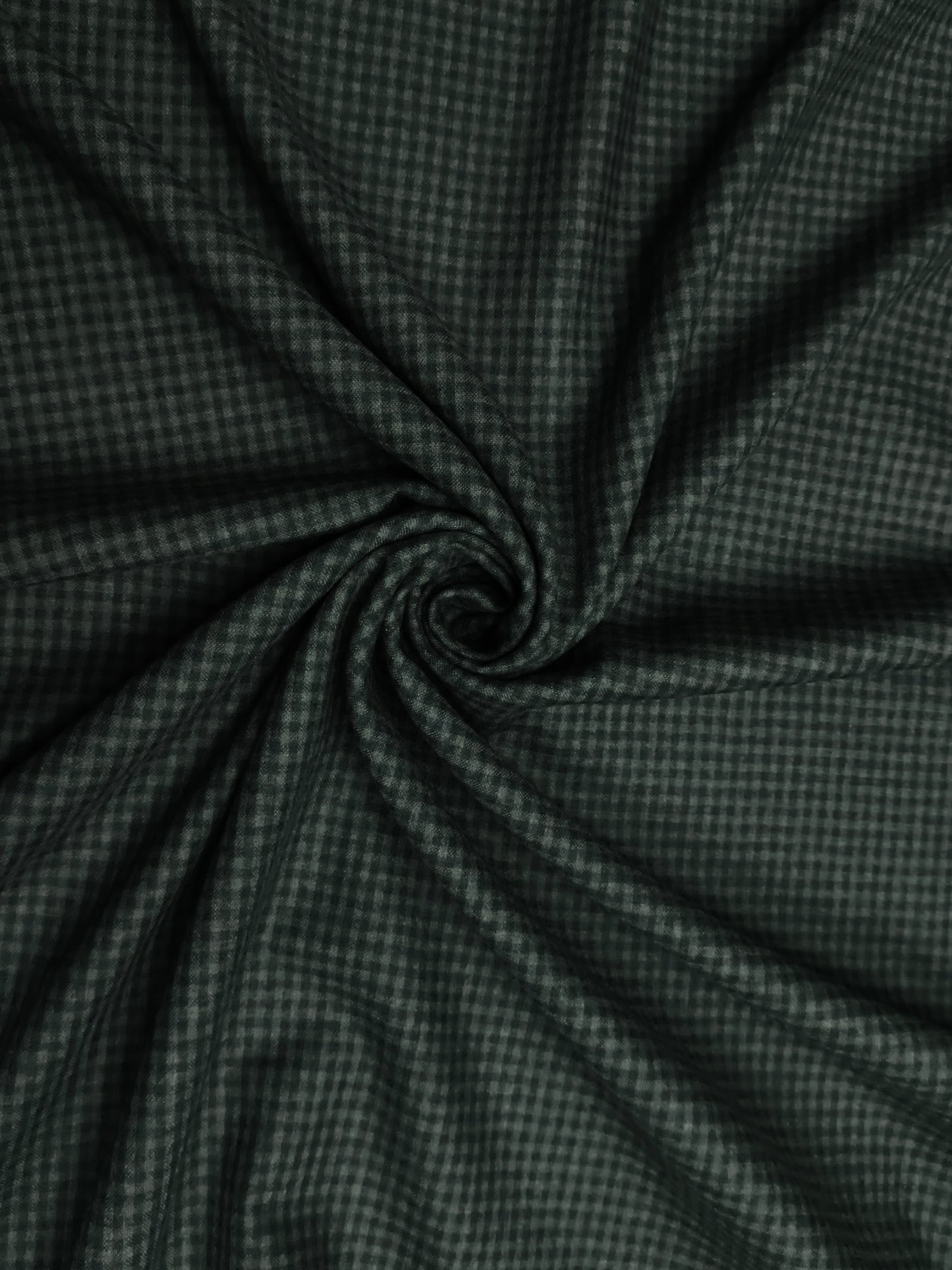 Raymond 100% Wool Premium Suiting Fabric (Green, Microchecks)