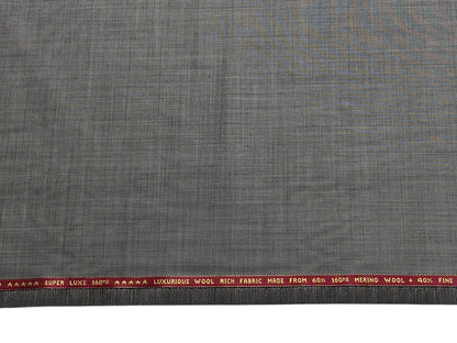 Raymond Super Luxe 60% Wool Super 160s Suiting Fabric (Grey, Self Design)