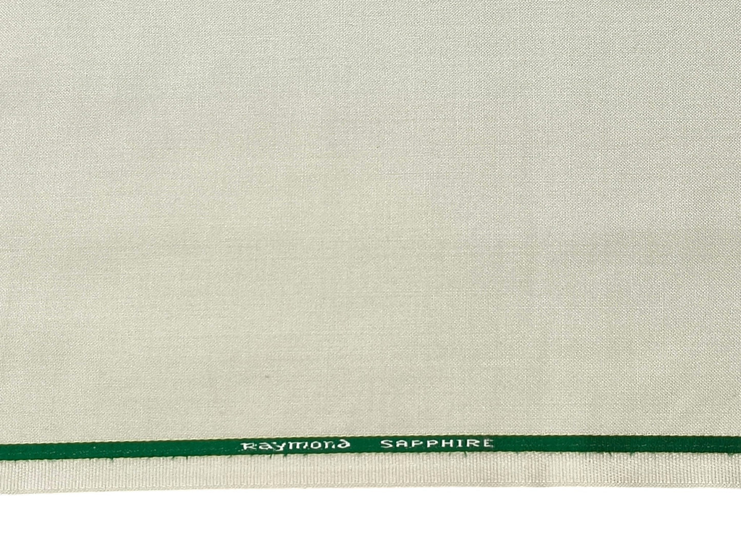 Raymond Sapphire Merino Wool Blended Suiting Fabric (Off White, Plain)