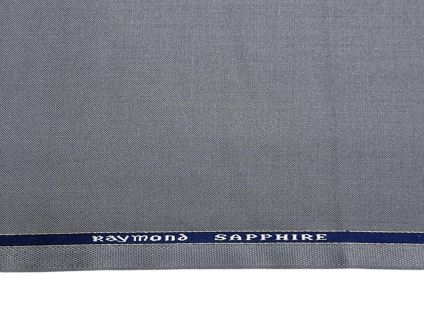 Raymond Sapphire Merino Wool Blended Suiting Fabric (Light Grey, Plain)