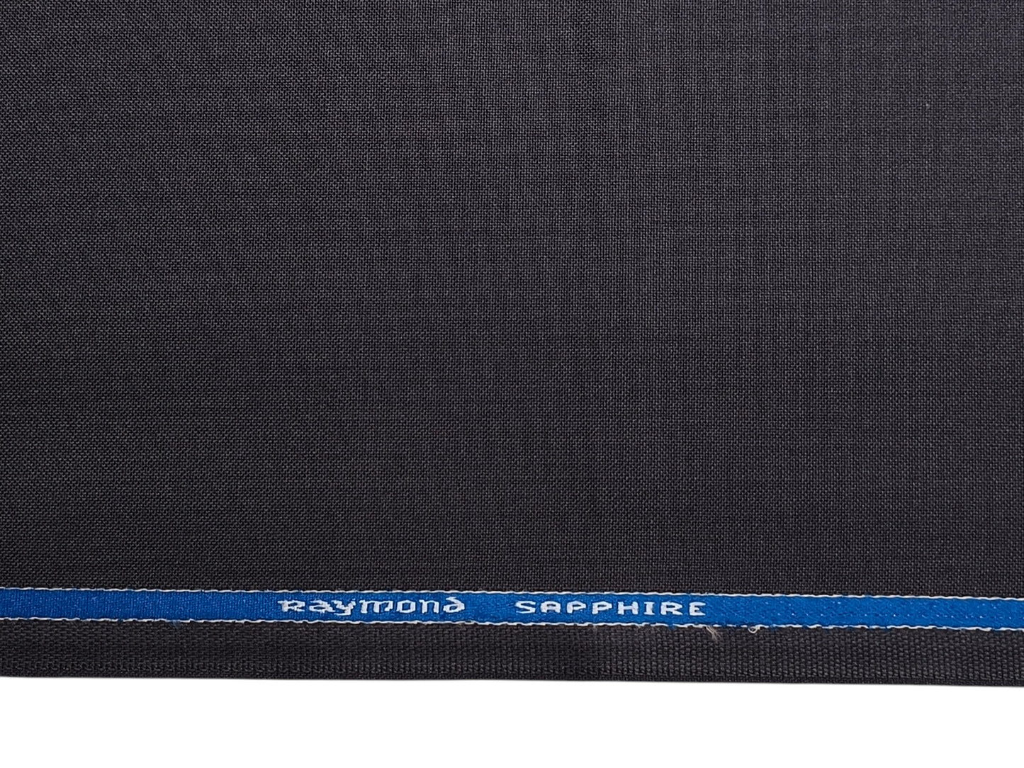 Raymond Sapphire Merino Wool Blended Suiting Fabric (Dark Grey, Plain)