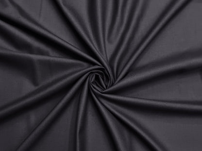 Raymond Sapphire Merino Wool Blended Suiting Fabric (Dark Grey, Plain)