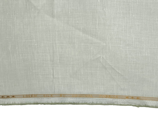 Premium Linen Silk Shirting Fabric (Pista, Plain)