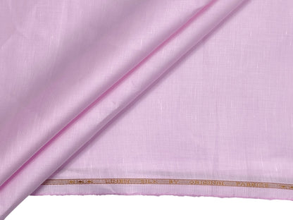 Premium Linen Silk Shirting Fabric (Pink, Plain)