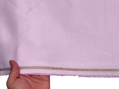 Premium Linen Silk Shirting Fabric (Pink, Plain)