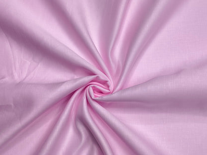 Premium Linen Silk Shirting Fabric (Pink, Plain)