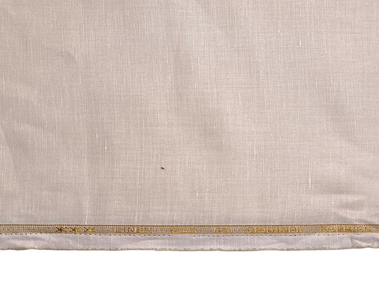 Premium Linen Silk Shirting Fabric (Beige, Plain)