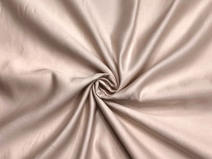 Premium Linen Silk Shirting Fabric (Beige, Plain)