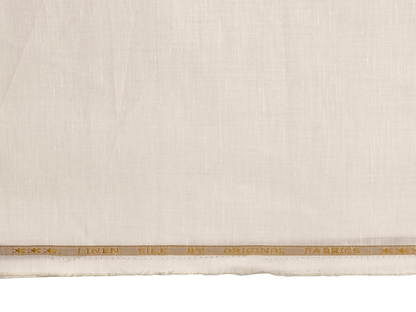 Premium Linen Silk Blended Shirting Fabric (Cream, Plain)