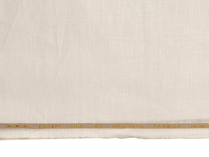 Premium Linen Silk Blended Shirting Fabric (Cream, Plain)