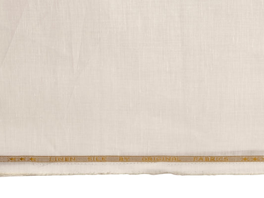 Premium Linen Silk Blended Shirting Fabric (Cream, Plain)