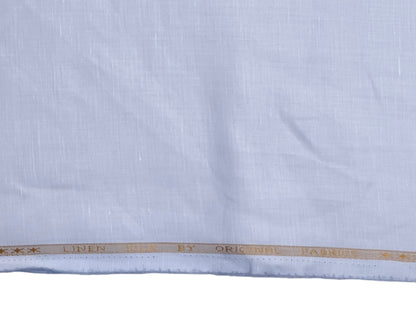 Premium Linen Silk Blended Shirting Fabric (Blue, Plain)