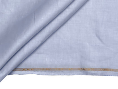 Premium Linen Silk Blended Shirting Fabric (Blue, Plain)