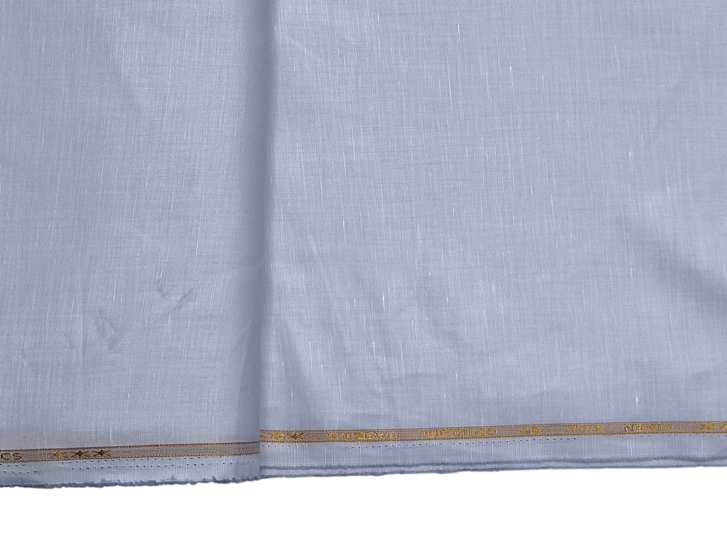 Premium Linen Silk Blended Shirting Fabric (Blue, Plain)