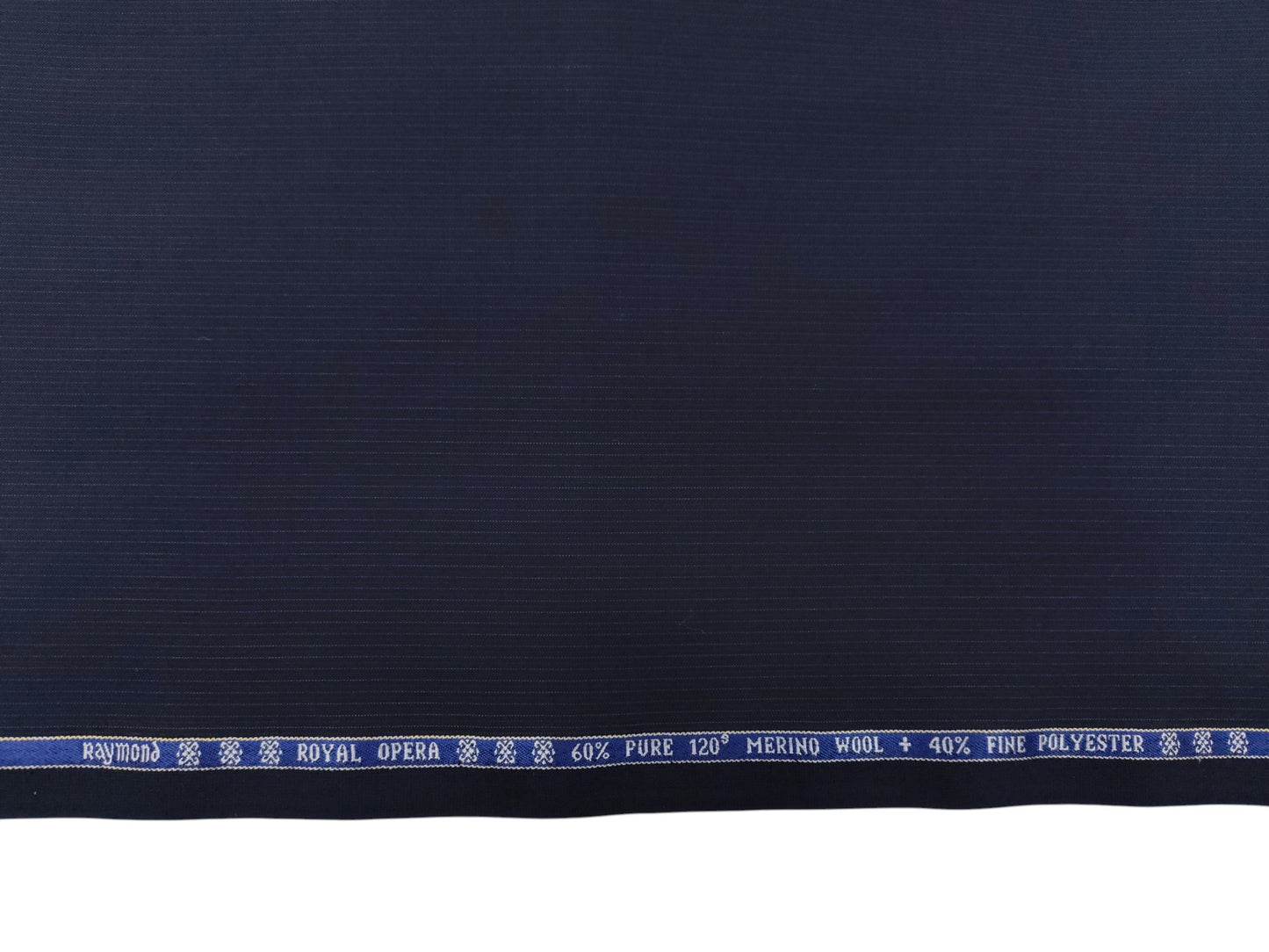 Raymond Royal Opera 60% Wool Super 120s Suiting Fabric (Navy Blue, Subtle Pinstripes)