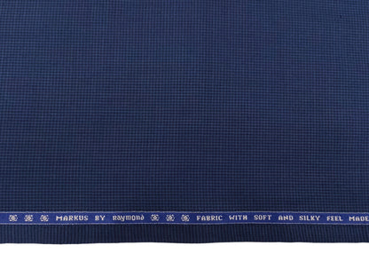 Raymond Markus Super 70s Premium Suiting Fabric (Blue, Houndstooth Pattern)