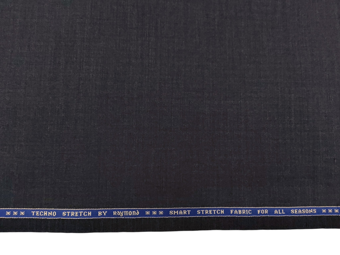 Raymond Techno Stretch Wool Blended Suiting Fabric (Charcoal Grey, Self Design)
