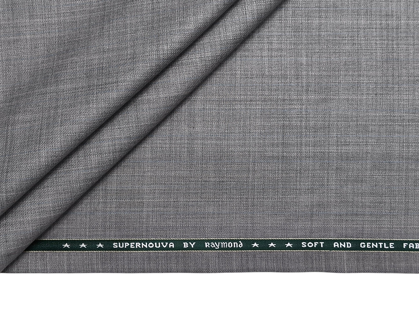 Raymond Supernouva Super 100s Premium Suiting Fabric (Light Grey, Self Design)