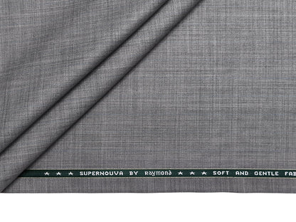 Raymond Supernouva Super 100s Premium Suiting Fabric (Light Grey, Self Design)