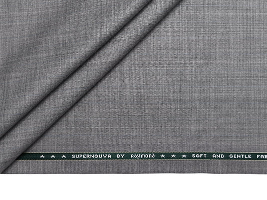 Raymond Supernouva Super 100s Premium Suiting Fabric (Light Grey, Self Design)