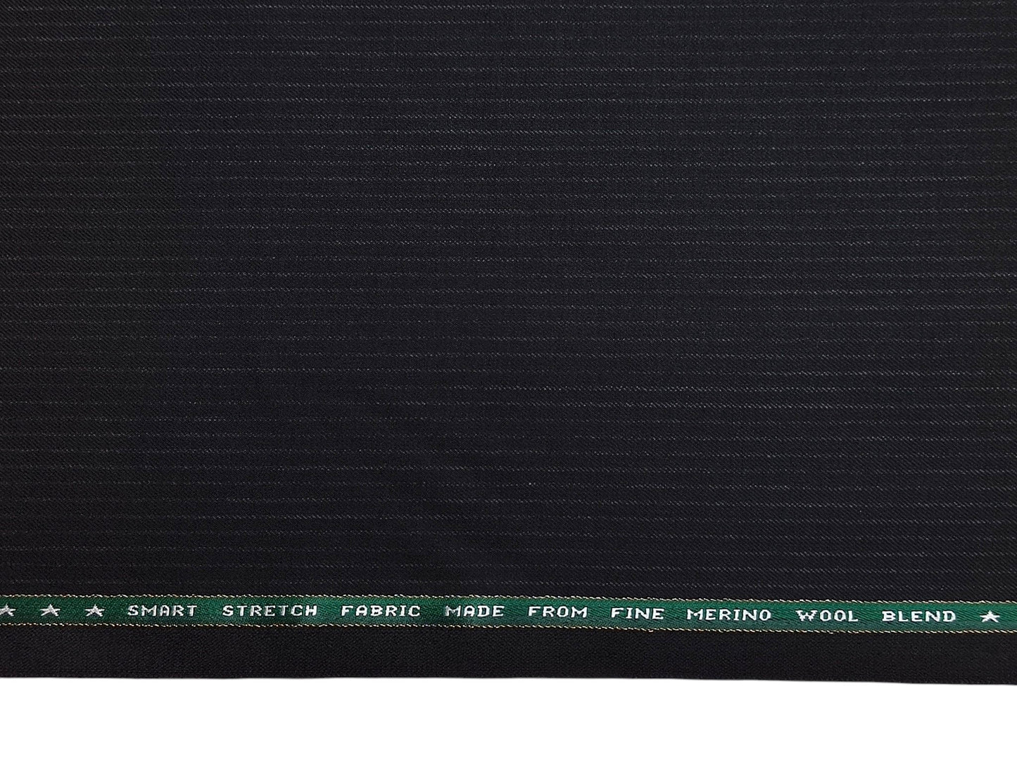 Raymond Spanax Wool Blended Suiting Fabric (Black, Charcoal Stripes)