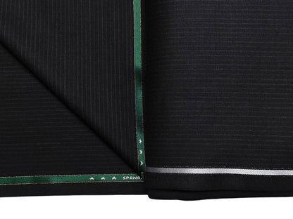 Raymond Spanax Wool Blended Suiting Fabric (Black, Charcoal Stripes)