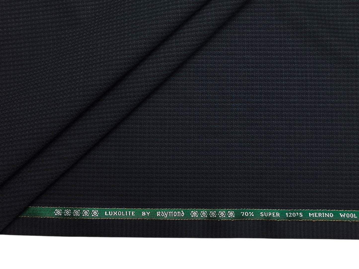 Raymond Luxolite 70% Wool Super 120s Suiting Fabric (Blackish Green, Self Pattern)