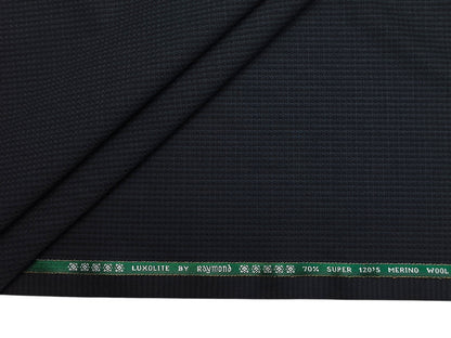 Raymond Luxolite 70% Wool Super 120s Suiting Fabric (Blackish Green, Self Pattern)