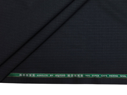 Raymond Luxolite 70% Wool Super 120s Suiting Fabric (Blackish Green, Self Pattern)