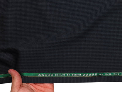 Raymond Luxolite 70% Wool Super 120s Suiting Fabric (Blackish Green, Self Pattern)