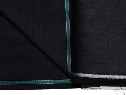 Raymond Excellence Wool Blended Suiting Fabric (Black, Pinstripes)