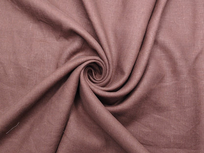 100% Pure European Linen 25 LEA Suiting Fabric (Rust Brown, Plain)