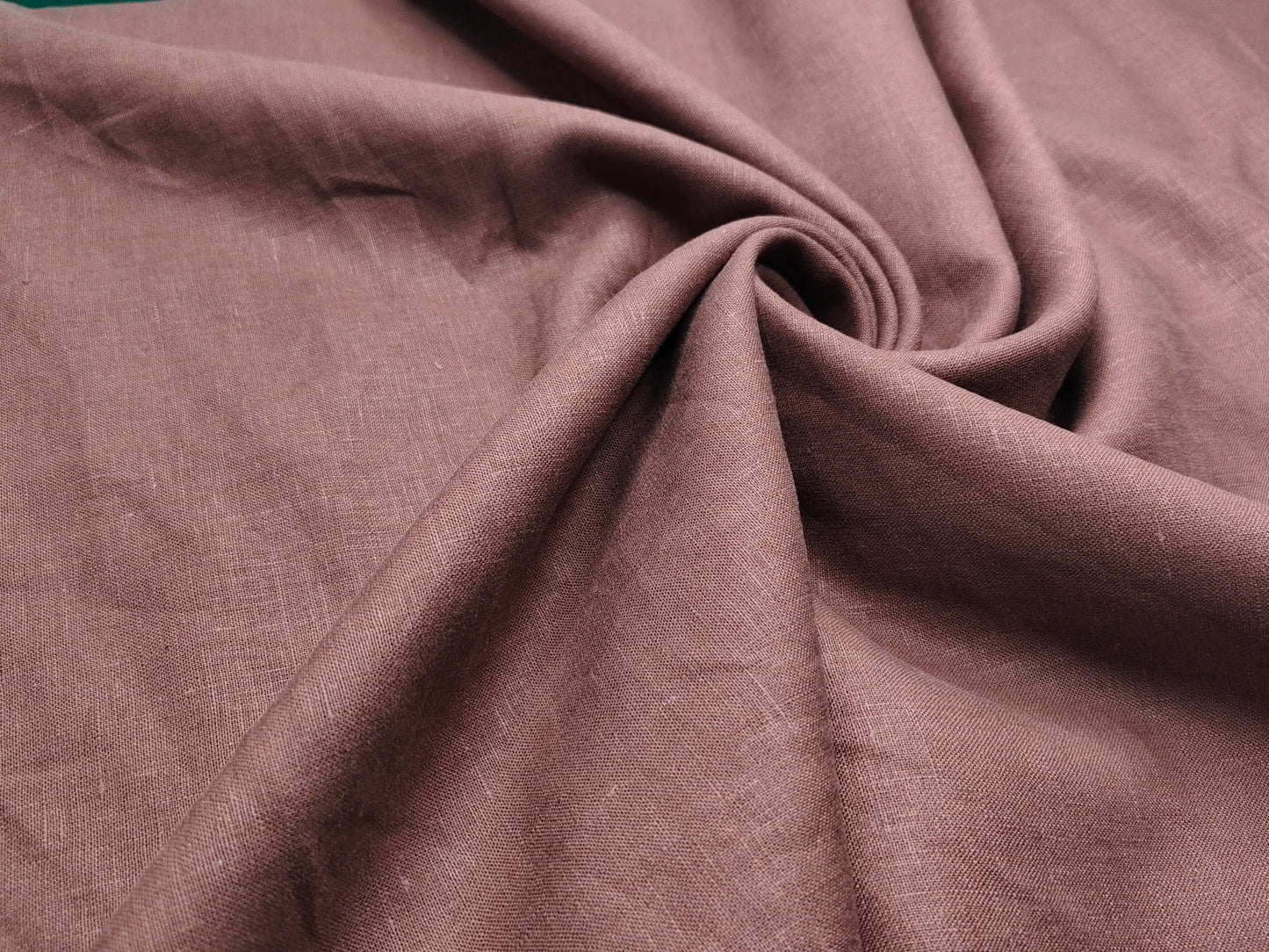 100% Pure European Linen 25 LEA Suiting Fabric (Rust Brown, Plain)